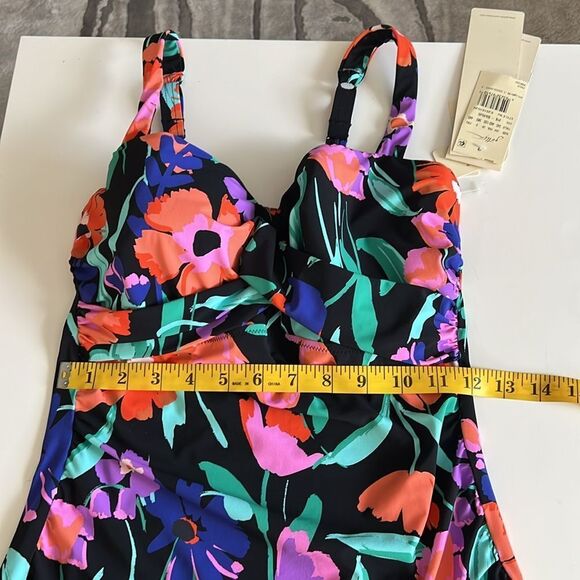 Profile by Gottex Floral D Cup Underwire Tankini Swim Top 34D - Picture 5 of 8